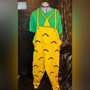 Green and Yellow Pineapple Overalls